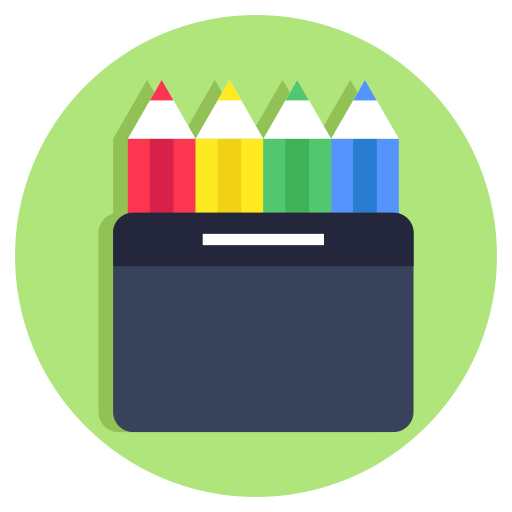 lápices de color icono gratis