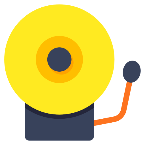 campana de la escuela icono gratis