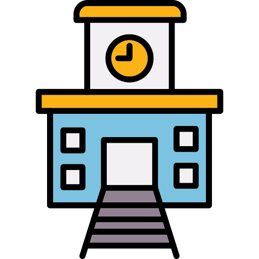 estación de tren icono gratis