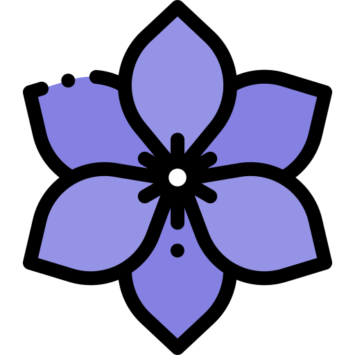 Clematis icon Detailed Rounded Lineal color