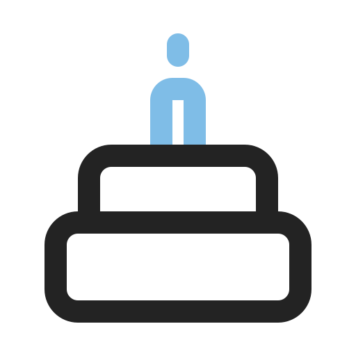 pastel de cumpleaños icono gratis