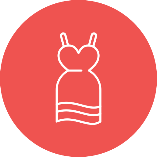 vestido de coctail icono gratis