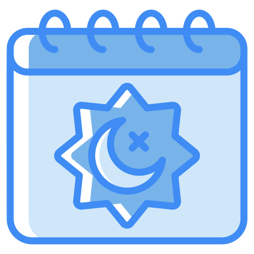 calendario islámico icono gratis
