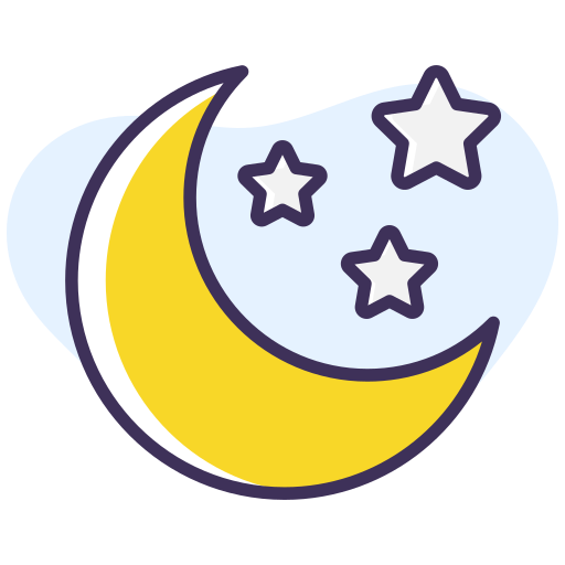 luna creciente icono gratis