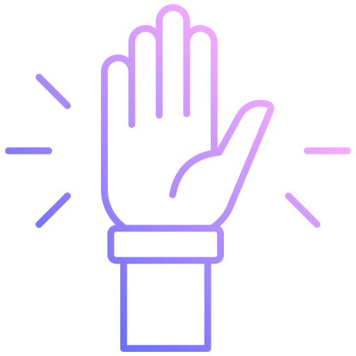 Hand up free icon