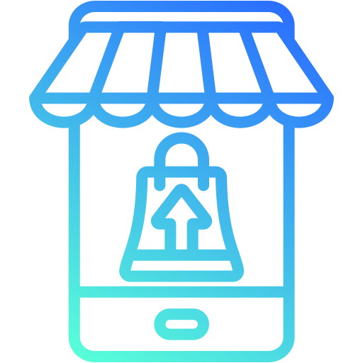 las compras en línea icono gratis
