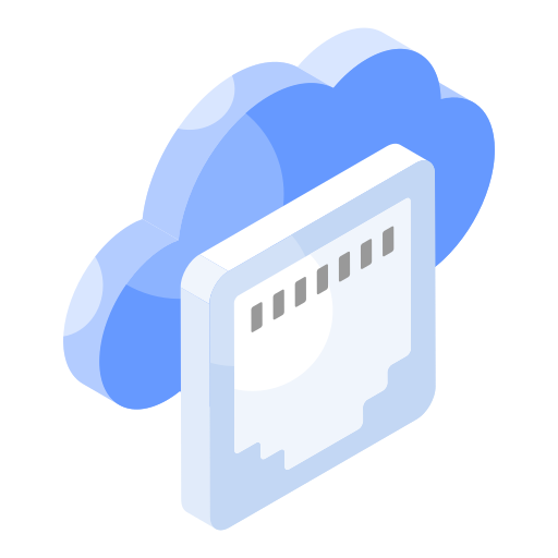 ethernet en la nube icono gratis