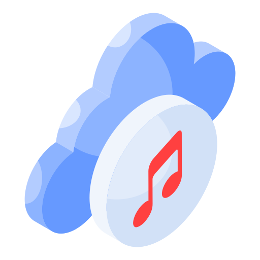 música en la nube icono gratis