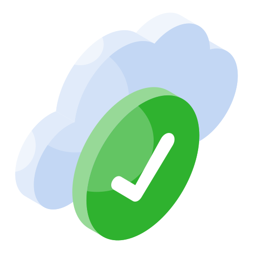 verificación en la nube icono gratis