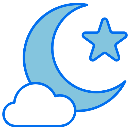 luna creciente icono gratis