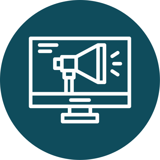 medios de comunicación social icono gratis