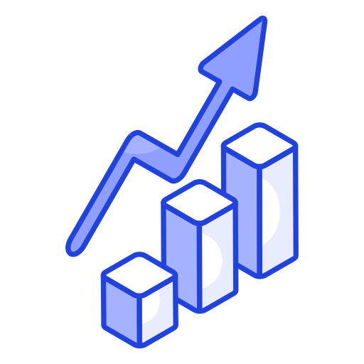 tabla de crecimiento icono gratis