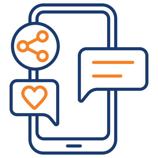 medios de comunicación social icono gratis