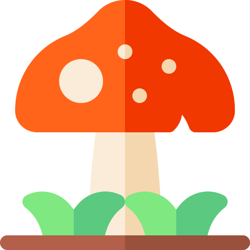 Mushroom Basic Rounded Flat icon