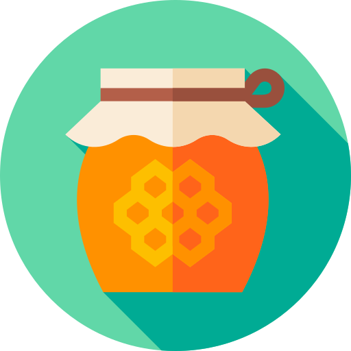 Honey Flat Circular Flat icon