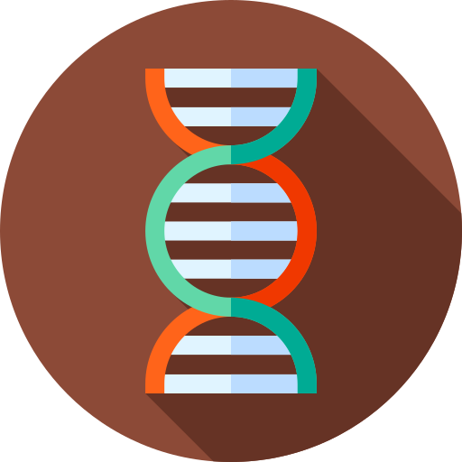 Dna Flat Circular Flat icon