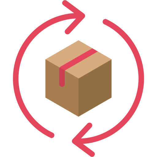 devolución del producto icono gratis