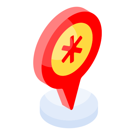 ubicación del hospital icono gratis