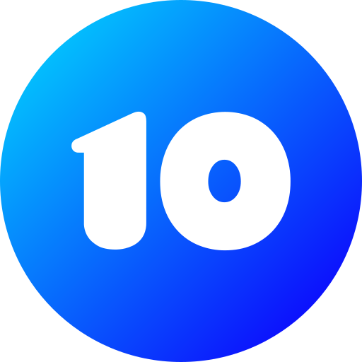 numero 10 icono gratis