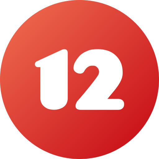 numero 12 icono gratis