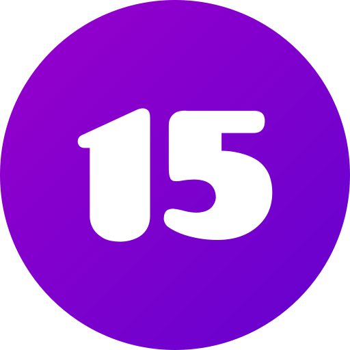 numero 15 icono gratis