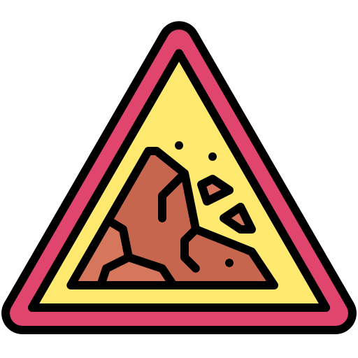 rocas cayendo icono gratis