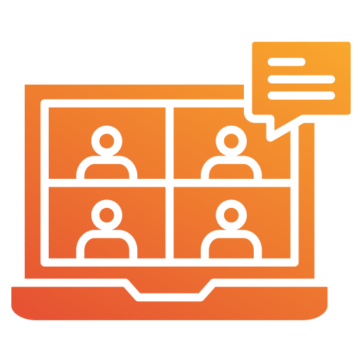 reunión virtual icono gratis