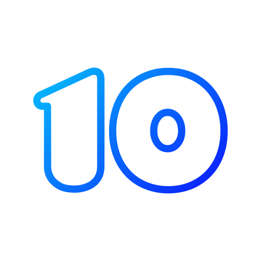 numero 10 icono gratis