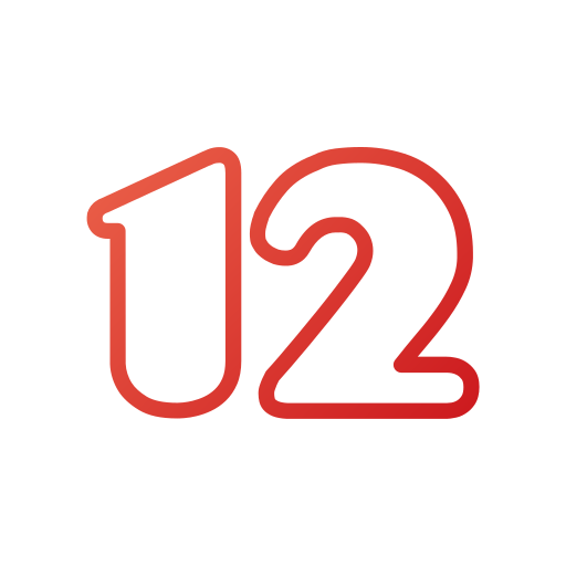 numero 12 icono gratis