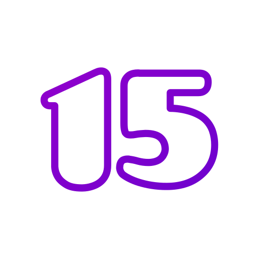 numero 15 icono gratis