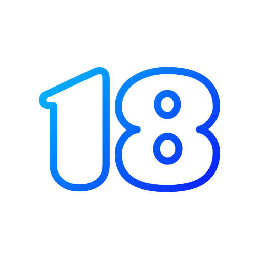 número 18 icono gratis