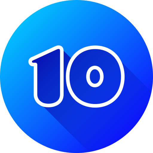 numero 10 icono gratis