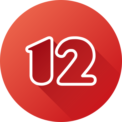 numero 12 icono gratis