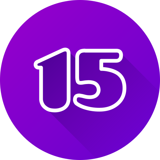 numero 15 icono gratis