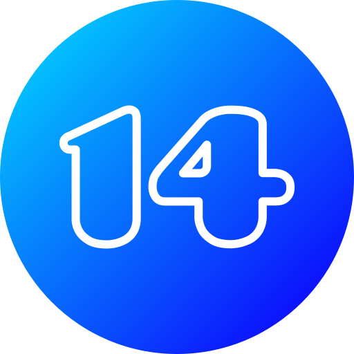 Number 14 free icon Number 14 free icon