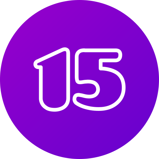 Number 15 free icon