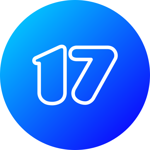 Number 17 free icon Number 17 free icon
