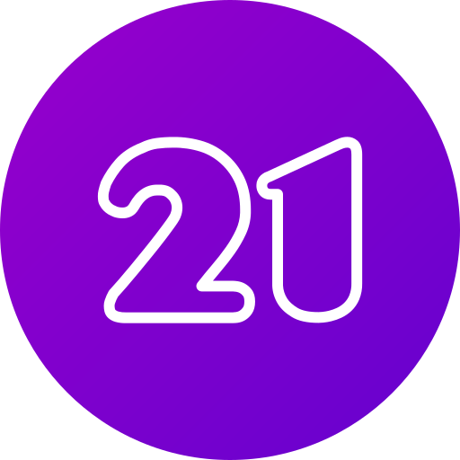 Number 21 free icon