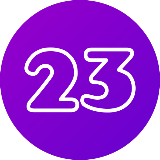 Number 23 free icon Number 23 free icon