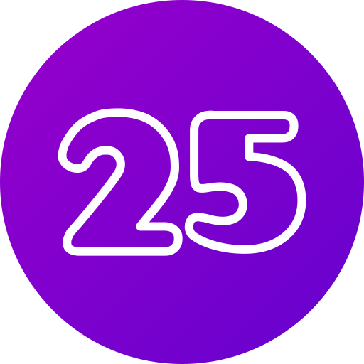 Number 25 free icon Number 25 free icon