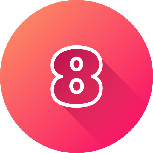 numero 8 icono gratis