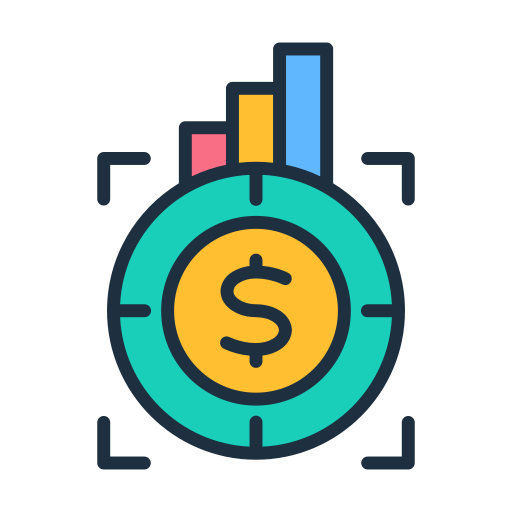 objectif financier Icône gratuit objectif financier Icône gratuit