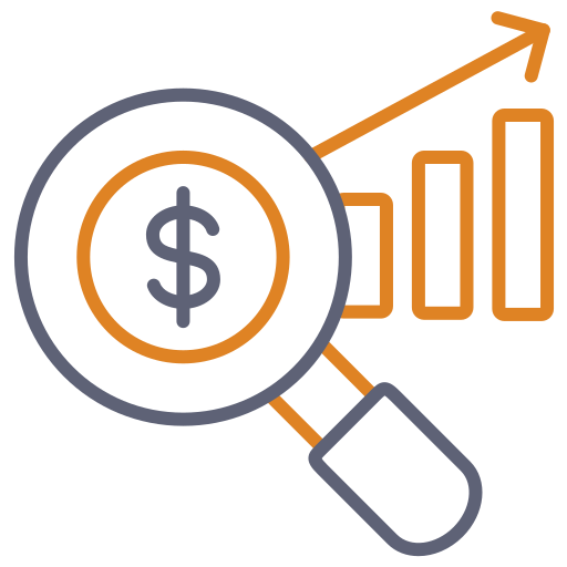 análisis financiero icono gratis