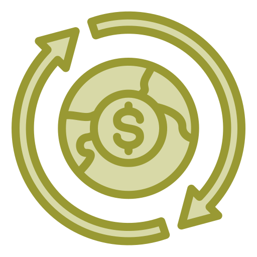 economía circular icono gratis