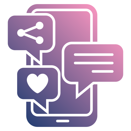 medios de comunicación social icono gratis