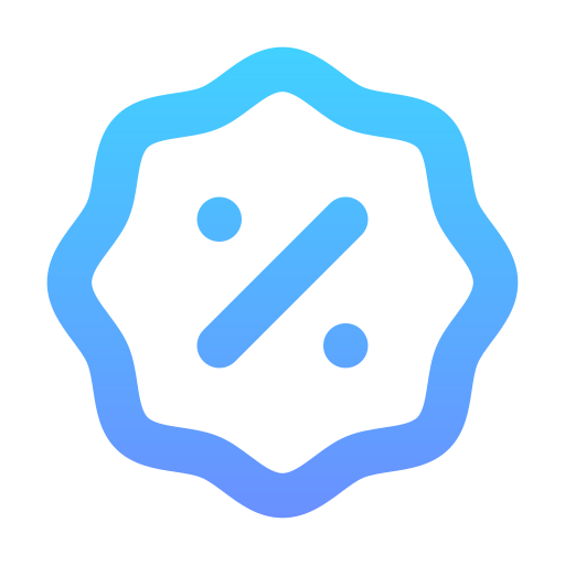 Percent free icon