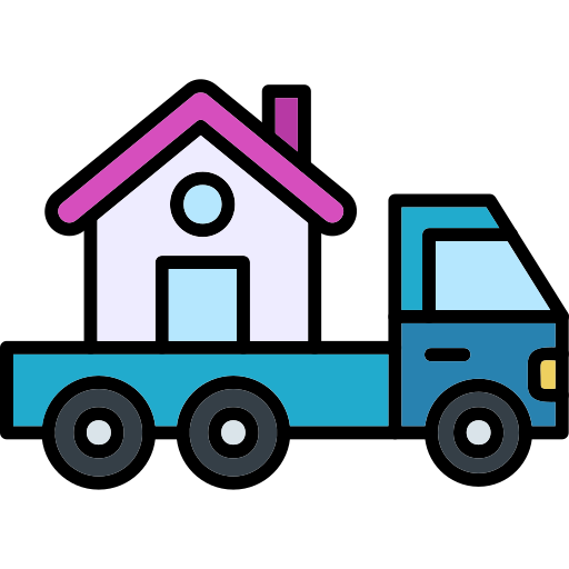 camión en movimiento icono gratis