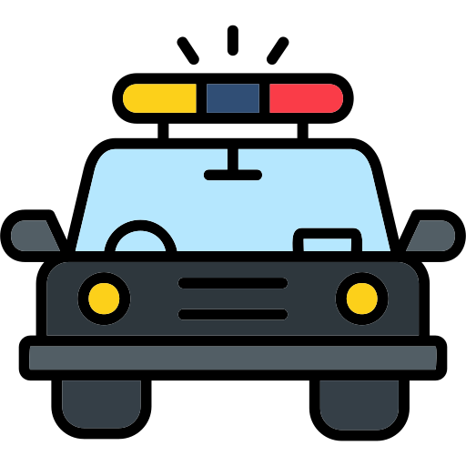 coche de policía icono gratis