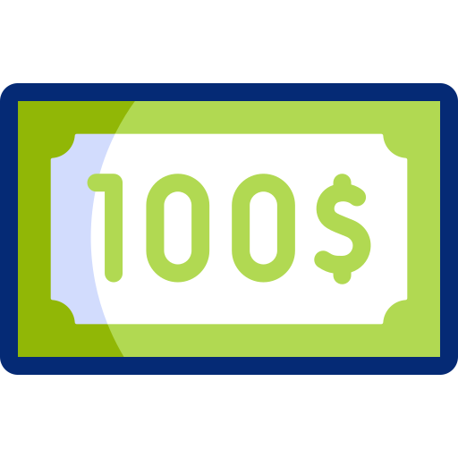 billet de 100 dollars Icône gratuit