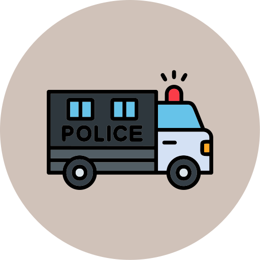 furgoneta de policia icono gratis